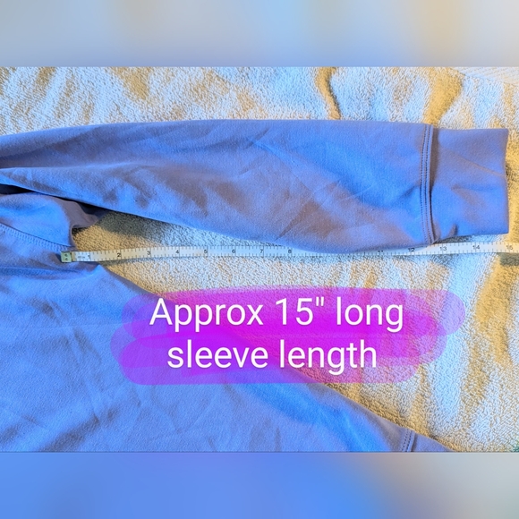 Size Med ladies Mondetta Crew neck pastel blue long sleeve pullover - Picture 7 of 11